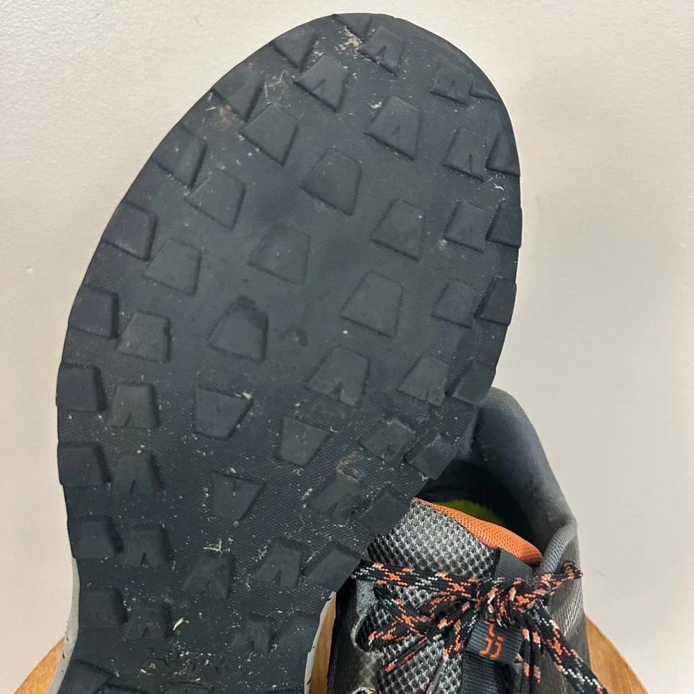 Kuru Atom Trail 103302120 Mens US 12 M Trail Running Shoes Gray Orange Sneakers